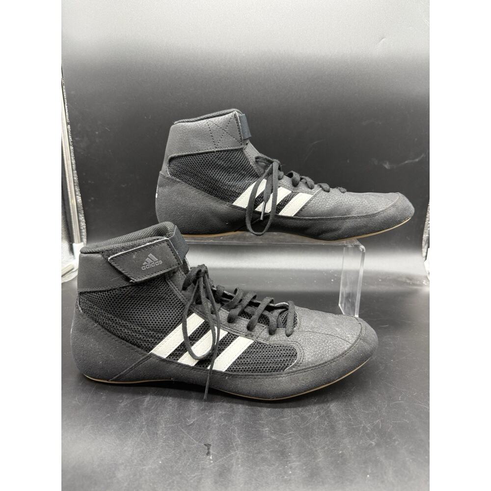 ADIDAS HVC 2 Wrestling Shoes Mens Size 10.5 MMA Boxing Black White Mat High Top
